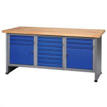 Werkbank 11 Schubl. 2 Türen Modell: 3 Blöcke Breite: 184 Cm,