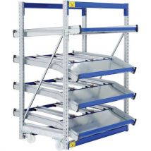 Rayonnage Mobile 2000x1470x1300, 4 Tab, 3 Inclinées,