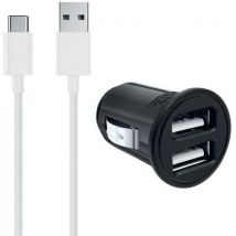 Chargeur Allume-cigare Usb + Câble Usb Type C - Moxie,