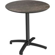 Table De Bistrot Pliable X Cross Riverwashed Wood Ø70 Cm,