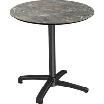 Table De Bistrot Pliable X Cross Galaxy Marble Ø70 Cm,