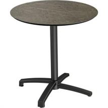 Table De Bistrot Pliable X Cross Midnight Marble Ø70 Cm,
