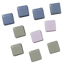 Naga - Lot De 10 Aimants Puissants Carrés Bleu - Mauve - Gris - Naga