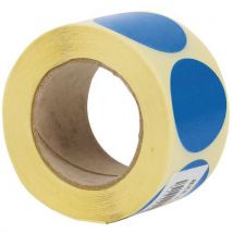 500 Pièces Pastille Adhésive Amovible En Rouleau Ø35mm Bleu, - Manutan Expert