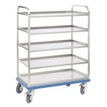 Chariot Aluminium Pour Bacs 4 Tablettes,