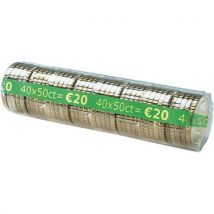 Étui À Monnaie En Pet - Pièces 0,50 Euro 40 Pcs/tube, - Manutan