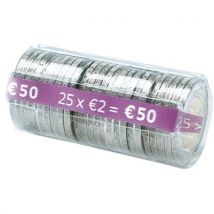 Pet-münzrolle - 2-euro-münzen, 25 Münzen Pro Rolle, - Manutan