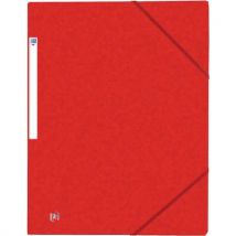 50 Stücke Sammelmappe Mit 3 Klappen Farbe: Rot Werkstof: Karto,