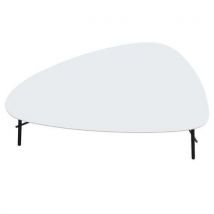 Couchtisch Lazy 50 X 93 Cm Fuß Schwarz Platte Weiß,