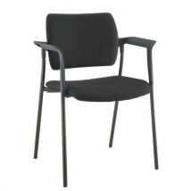 3 Stücke Stuhl Amets Schwarz - Mit Armlehnen,