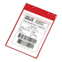 5 Pièces Pochette D'identification Neodyme Portrait - Rouge - Tarifold A4,