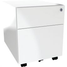 Robberechts - Caisson Mobile Métal 2 Tiroirs - Finition Blanc,