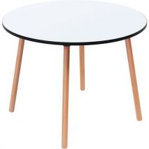 Table Restauration Palomba Ronde 100 Cm - Plateau Blanc,