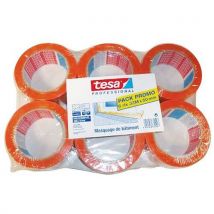 6 Stücke Orangefarbenes Pvc-band, Rolle 33 M X 50 Mm - Aktionspaket,