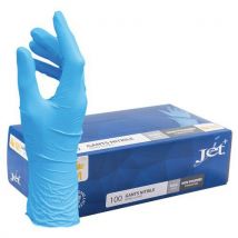100 Stücke Blaue Nitril-handschuhe, Puderfrei - Größe L,