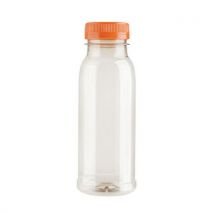 200 Stücke Pet-flasche 250 Ml + Orangefarbener Verschluss,