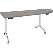 Simmob - Tisch Idora 200 X 80 Cm Rechts Abgewinkelt Fuß Weiß