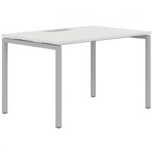 Bureau Droit 120 Cm Pieds U Blanc/alu Manutan, - Manutan