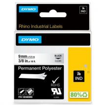 Industrie-etikettenrolle Rhino, Schwarz Auf Transp., 9 Mm,