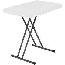 Table Pliante Ajustable 66x45,7 Blanc,