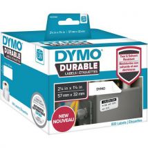 Etiquettes Labelwriter Plastique Blanc 32x57mm - Dymo,