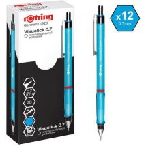 12 Stücke Minenstift Rotring Visuclick Hb 0,7 Mm Gehäuse Blau 12 Stk,