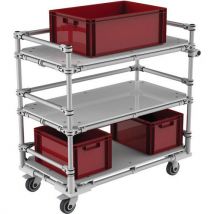 Chariot Alu Avec Rebords 1040x550x1010 Mm - 350 Kg,