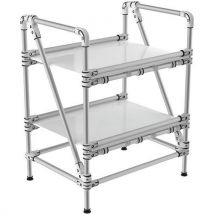Rayonnage Alu À Rebord 2 Tablettes 900x600x1000,