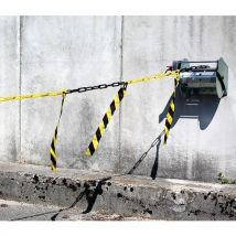 Kettenabroller Mit Bändern, Gelb/schwarz - 25 M,