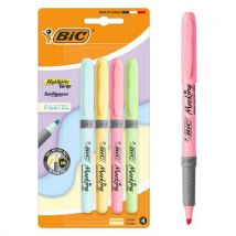 Bic Highlighter Grip Textmarker Pastel Versch. Farben 12 Stk,