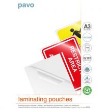 100 Pièces Pochettes De Plastification A3 2 X 125 Μm - Pavo,