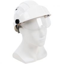 Casque Orizon Ventilé Blanc Avec Lunettes De Protection,
