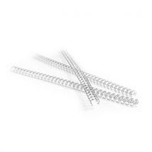 100 Pièces Peigne De Reliure Métallique 12.7 Mm - 1/2 -argent - Pavo,