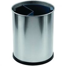 Corbeille De Tri Inox 13l - 2 Bacs Intérieurs 6,6l/3,3l,