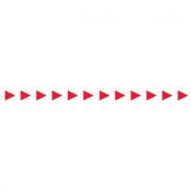 2 Stücke Klebestreifen Für Glastür - 52 Mm X 1 M Fischgrät, Rot,