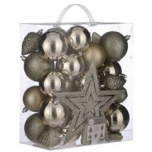 Boule De Décoration De Noël Incassable Champagne, - Manutan