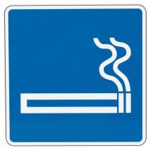 Panneau Indication - Zone Fumeur - Aluminium - 120x120 Mm, - Manutan