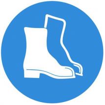 Panneau - Porter Des Chaussures De Sécurité - Systemtext,