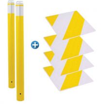Novap - Kit Piétons - Poteaux Lumineux Jaunes Et Dalles Jaune/blanc,