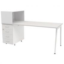 Quadrifoglio - Schreibtisch Fürs Homeoffice Mit Ablagemöglichkeiten Ara X3 - Weiß