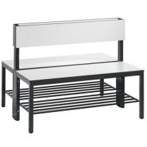 Banc Basic Plus Double Face Avec Dossier Et Grille Blanc L 1000,