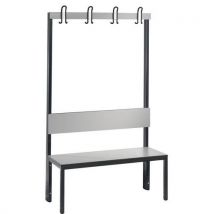 Bank Mit Rückenlehne Und Kleiderhaken Basic Plus Silber L 1000,