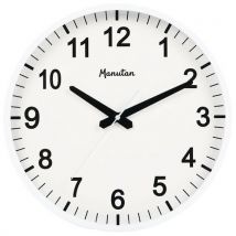 Horloge Analogique Murale À Quartz Ø 33 Cm Blanc - Manutan, - Manutan