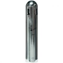 Cendrier Mural En Tube - Gris Et Argent - 1,8 L - Probbax,