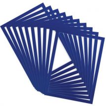 Djois Made By Tarifold - Cadre d'affichage Magneto PRO Memo Bleu A4 - 10 pochettes PVC - Idéal Lean Management
