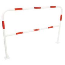 Barrière De Sécurité À Platine Ø 38 Mm L 1.5m - Blanc/rouge,