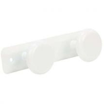 Haken Mit 2 Köpfen, Aus Stahl/weißem Epoxidharz - Manutan, - Manutan