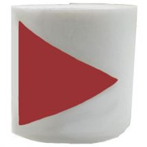 Schild Für Glastür 2,5m - 50 Mm - Dreieck Rot,