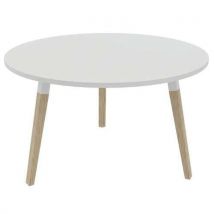 Table De Réunion Ronde D.120cm Dialogue Blanc / Blanc,