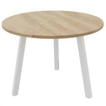 Sitzungstisch Rund D.100 Cm Partage Eiche Nebraska/weiß,